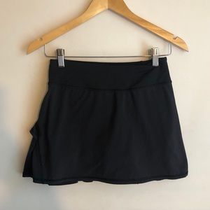 Lululemon 6 Pace Setter Skirt Skort Solid Black